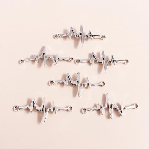 Zinc Alloy Connector Electrocardiographic plated DIY & 1/1 loop Sold By Bag