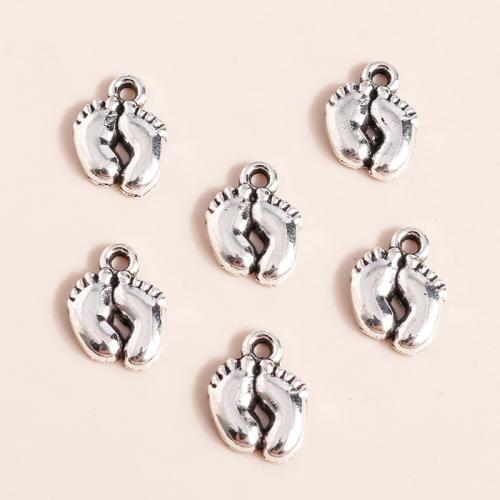 Zinc Alloy Pendants Footprint plated DIY Sold By Bag