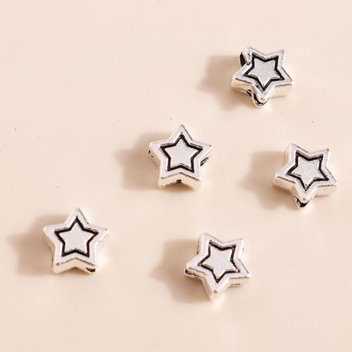 Coirníní Jewelry Alloy Sinc, Sinc Alloy, Star, plátáilte, DIY, 50ríomhairí pearsanta/Mála, Díolta De réir Mála