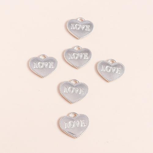 Zinc Alloy Heart Pendants plated DIY Sold By Bag