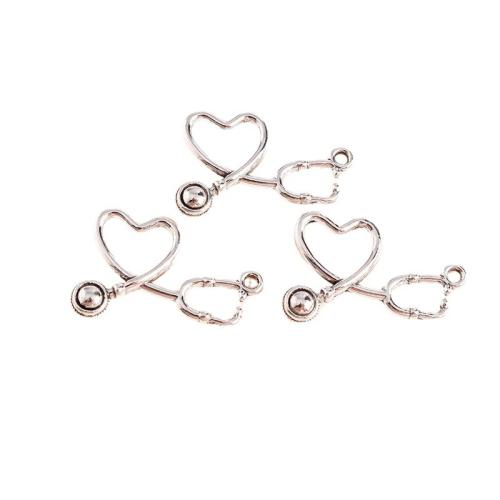 Zinc Alloy Pendants Stethoscope plated DIY Sold By Bag