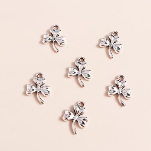 Zinc Alloy Clover Pendant Three Leaf Clover plated DIY Sold By Bag