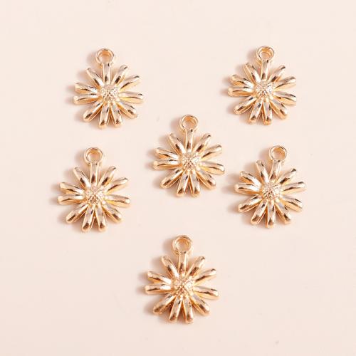 Zinc Alloy Flower Pendler, Chrysamthemum, forgyldt, du kan DIY, 50pc'er/Bag, Solgt af Bag