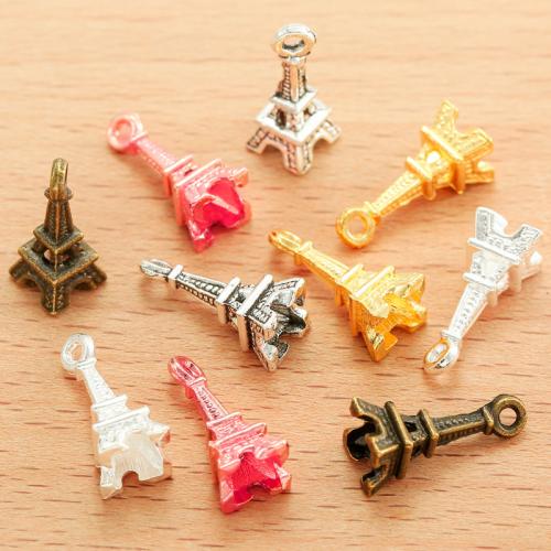 Zinc Alloy Pendants Tower plated DIY Sold By Bag