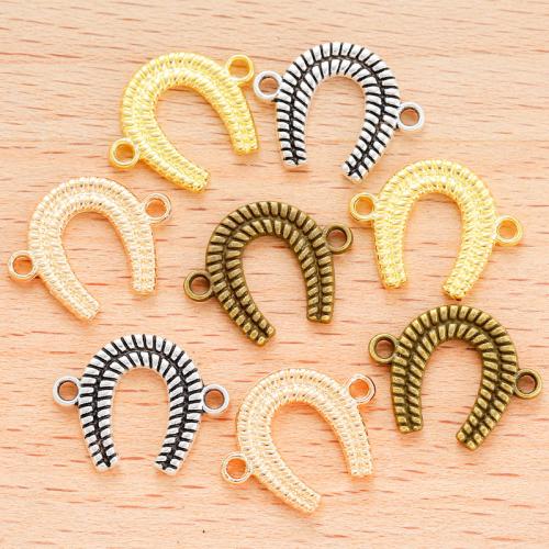 Zinc Alloy Connector Horseshoes plated DIY & 1/1 loop Sold By Bag