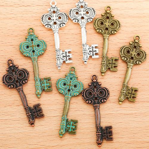 Zinc Alloy Key Pendants plated DIY Sold By Bag