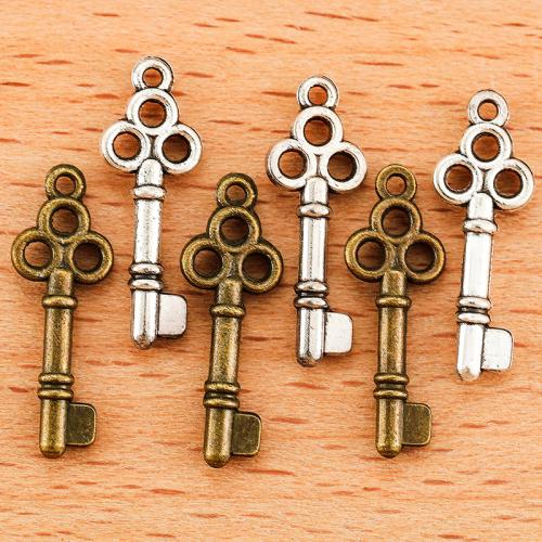 Zinklegering Key Hangers, Zinc Alloy, Sleutel, plated, DIY, meer kleuren voor de keuze, 20x7mm, 100pC's/Bag, Verkocht door Bag