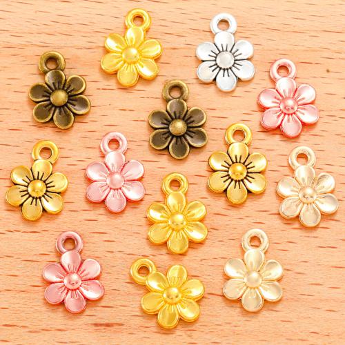 Zinklegierung Blume Anhänger, plattiert, DIY, keine, 14x10mm, 100PCs/Tasche, verkauft von Tasche