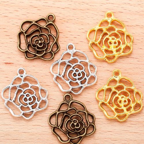 Zinc Alloy Flower Pendants plated DIY Sold By Bag