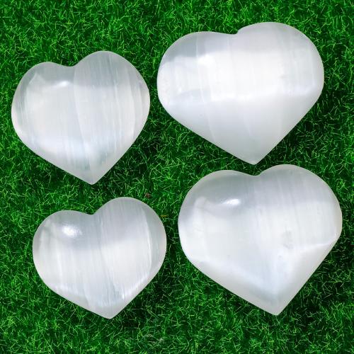 Gypsum Stone Decoration Heart white Sold By PC