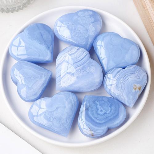 Agate Decoration Heart blue Sold By PC