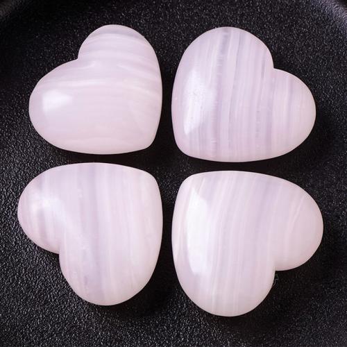 Calcite Decoration Heart pink 55mm Sold By PC