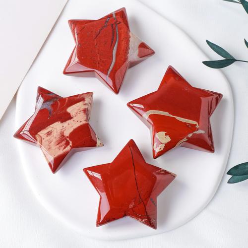 Jasper Stone Decoration Star red Sold By PC