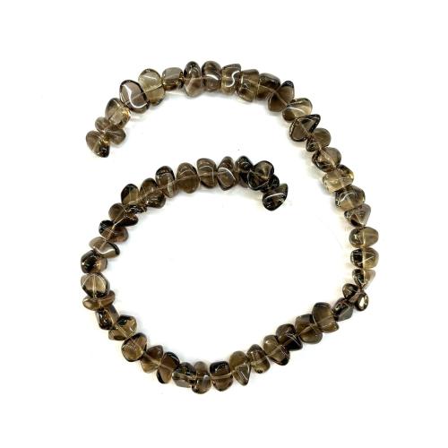 Natural Smoky Quartz Beads with Clear Quartz DIY Sold By Strand