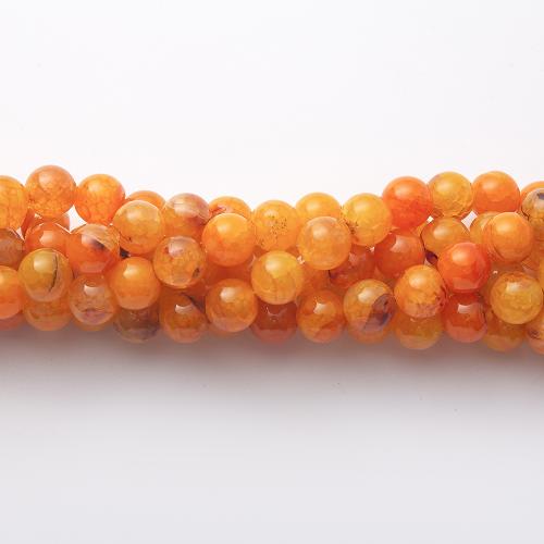 Gemstone Beads Round DIY orange Sold Per Approx 38 cm Strand