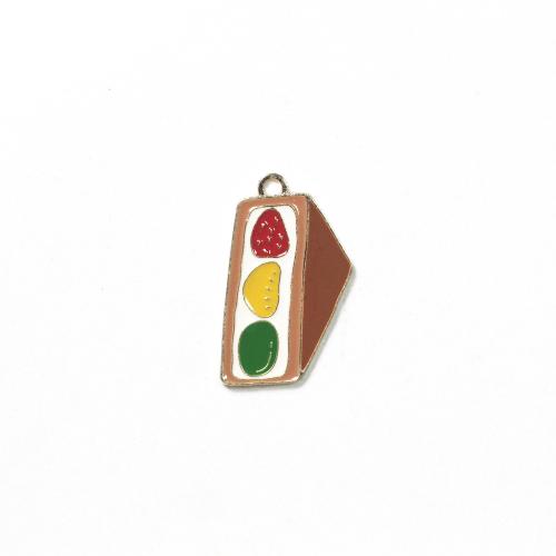 Zinc Alloy Enamel Pendants gold color plated DIY Sold By Bag