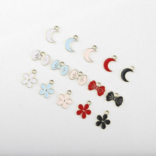 Zinc Alloy Enamel Pendants food shape gold color plated DIY Sold By Bag