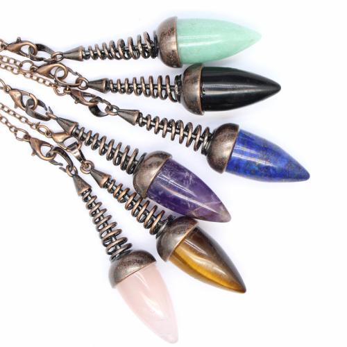 Natural Stone Pendulum with Brass & Zinc Alloy Length 18 cm Sold By PC