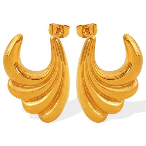 Cruach dhosmálta Graí Earrings, 304 Cruach dhosmálta, 18K ór plátáilte, jewelry faisin & do bhean, Díolta De réir Péire