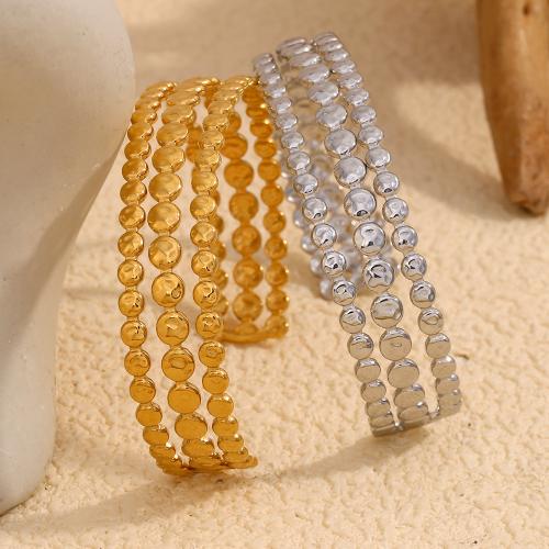 304 Stainless Steel Cuff Bangle plated fashion jewelry & for woman & hollow Sold By PC