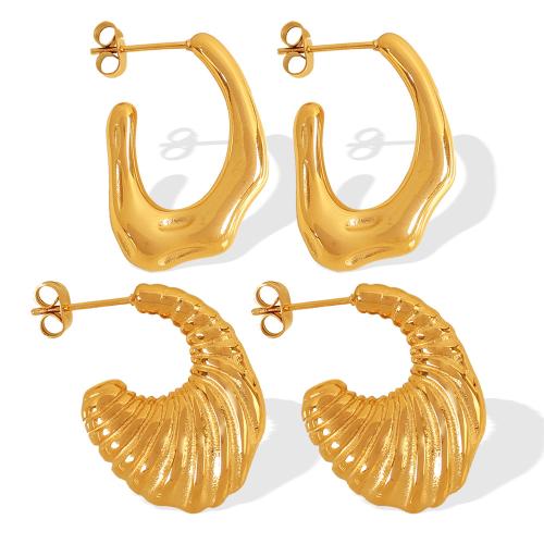 Boucle d'oreille de gaujon en acier inoxydable, Acier inoxydable 304, Placage, bijoux de mode & styles différents pour le choix & pour femme, plus de couleurs à choisir, Vendu par paire