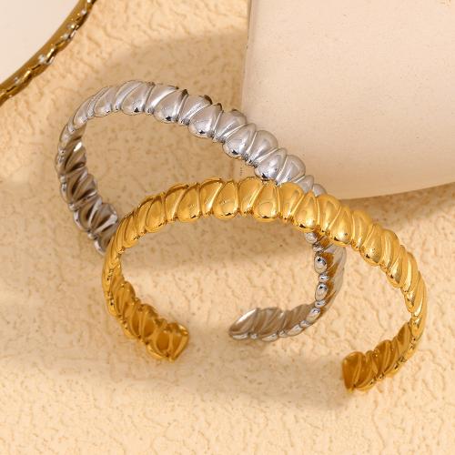 304 Stainless Steel Cuff Bangle plated fashion jewelry & for woman Sold By PC