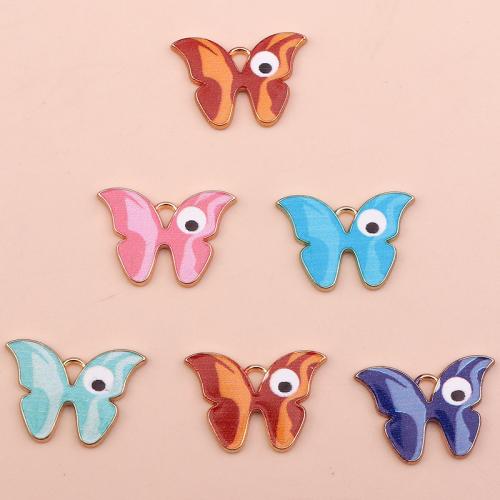 Zinc Alloy Animal Pendants Butterfly plated random style & DIY & enamel Sold By Bag