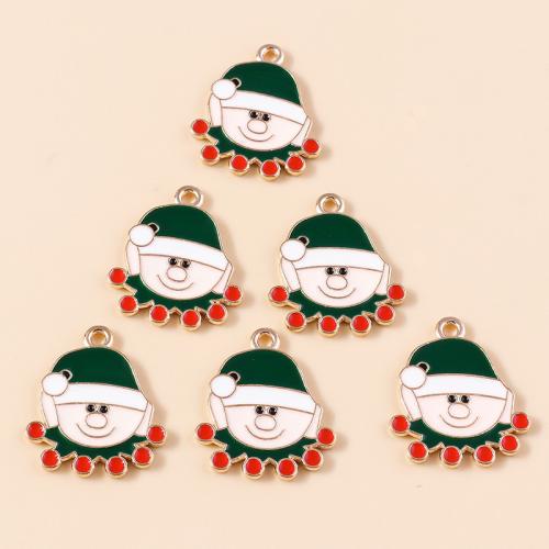 Zinc Alloy Christmas Pendants plated Christmas Design & DIY & enamel Sold By Bag