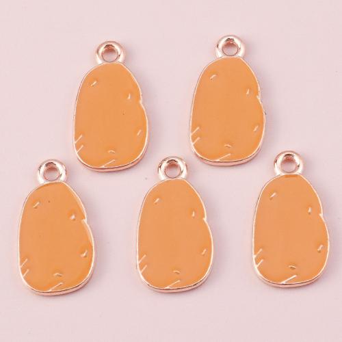 Zinc Alloy émail Pendants, alliage de zinc, pomme de terre, Placage, DIY, 10PC/sac, Vendu par sac