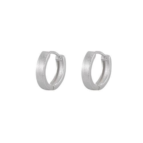 925 sterling silver Huggie Hoop Earring, olika storlek för val & för kvinna, silver, Säljs av Par