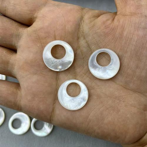 Shell Halsband, Vit Lip Shell, Donut, DIY, vit, 20mm, Säljs av PC