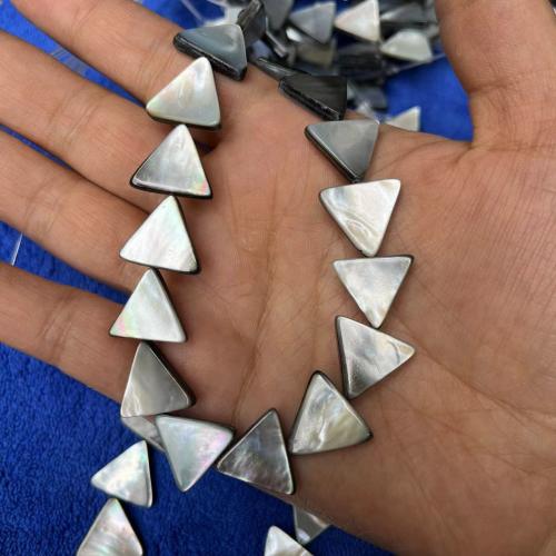 Black Shell Beads Natural Seashell Triangle DIY black Sold By Strand