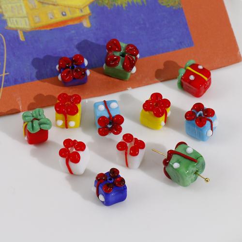 Christmas Lampwork Beads gift shape DIY Sold By PC