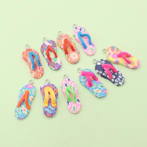 Polymer Clay Beads Slipper DIY mixed colors 12-32mm Sold By Bag