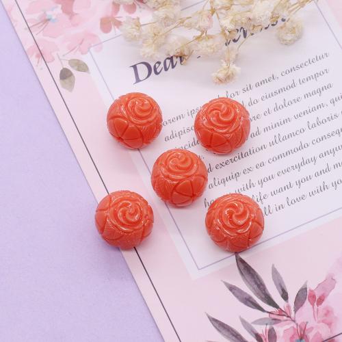 Synthetic Coral Beads DIY red 11mm Sold By PC