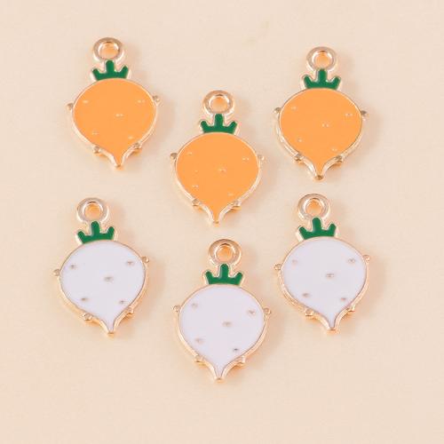 Zinc Alloy Enamel Pendants Carrot plated DIY Sold By Bag