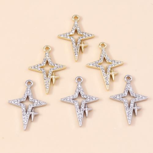 Zinc Alloy émail Pendants, alliage de zinc, Placage, DIY & avec strass, plus de couleurs à choisir, 5PC/PC, Vendu par PC