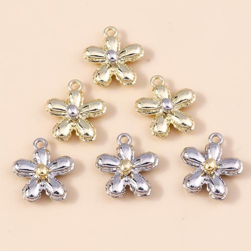 Zinc Alloy Flower Pendants plated random style & DIY Sold By Bag