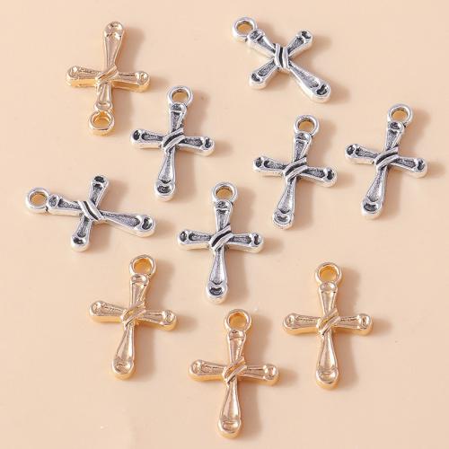 Zinklegering Cross Hangers, Zinc Alloy, Oversteken, plated, DIY, meer kleuren voor de keuze, 10pC's/Bag, Verkocht door Bag