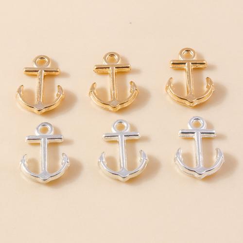 Zinc Alloy Ship Wheel & Anchor Pendant plated DIY Sold By Bag