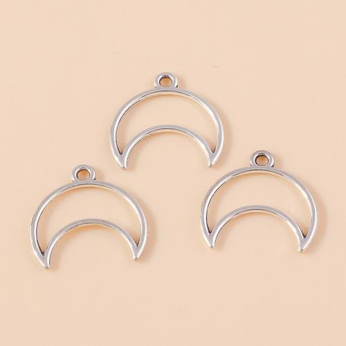 Zinc Alloy Moon Pendants plated DIY Sold By Bag