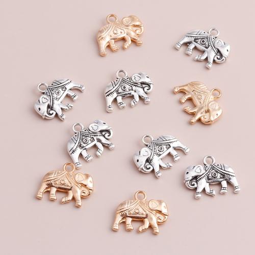 Zinc Alloy Animal Pendants Elephant plated DIY Sold By Bag