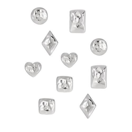 925 Sterling Silver Stud Earring platinum plated & for woman Sold By Pair