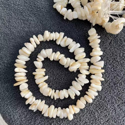 Prirodni White Shell perle, Bijela Shell, Nepravilan, možete DIY, bijel, about:10-13mm, Približno 95računala/Strand, Prodano By Strand