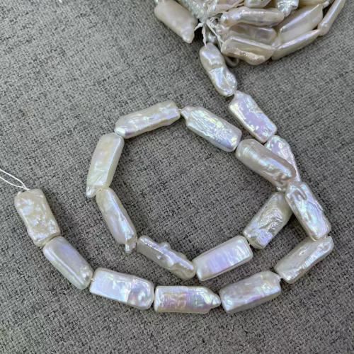 Cultured Baroque Freshwater Pearl Beads Rectangle DIY white Approx Sold By Strand