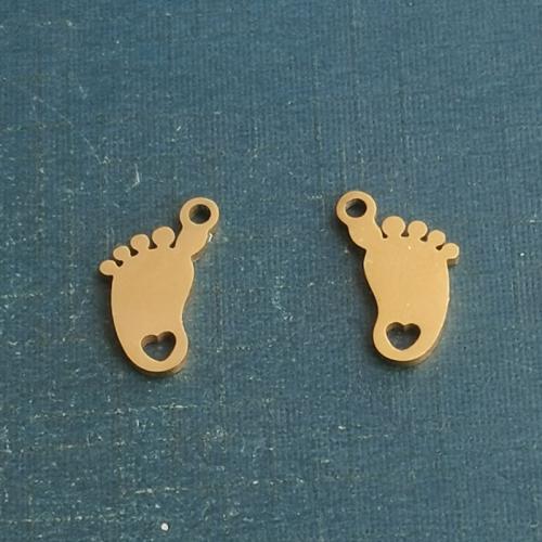 Stainless Steel Pendants 304 Stainless Steel Foot Vacuum Ion Plating DIY Sold By Bag