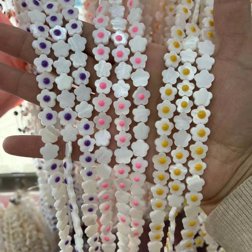 Natuurlijke zoetwaterschelp kralen, Freshwater Shell, Bloem, DIY & glazuur, meer kleuren voor de keuze, 11mm, Ca 39pC's/Strand, Verkocht door Strand