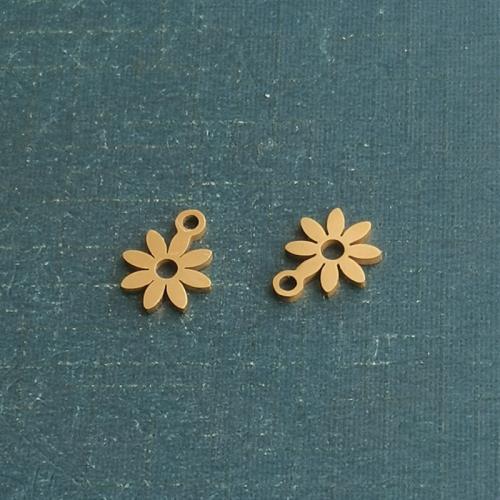 ステンレススチールフラワーペンダント, 304ステンレススチール, 花形, DIY, 無色, 8x8x1.20mm, 10パソコン/バッグ, 売り手 バッグ