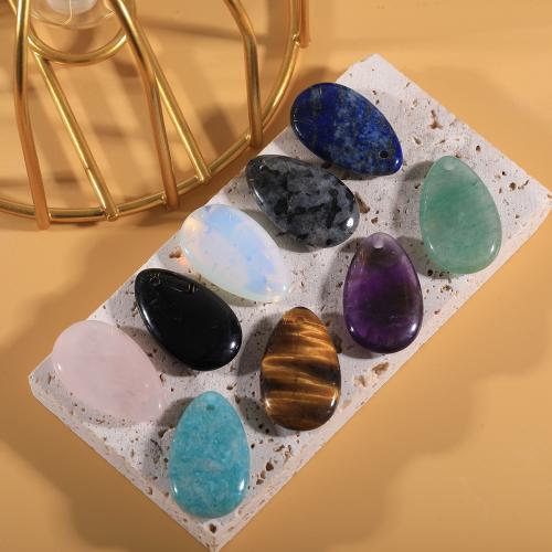 Gemstone Pendants Jewelry Natural Stone Teardrop DIY Sold By PC