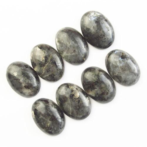 Pendants Gemstone Jewelry, Labradorite, Oval, DIY, dubh, 18x25mm, Díolta De réir PC